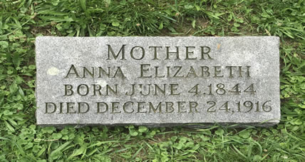 Anna Elizabeth grave marker